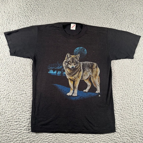 Jerzees Other - Vintage 80s Coyote LSJ Nature T-Shirt Mens L JERZEES Single Stitch USA 1987